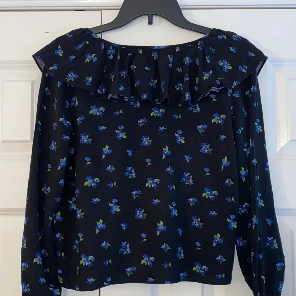 WeWoreWhat ruffle blouse